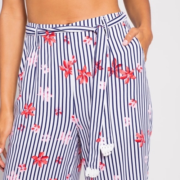 L*Space Floral/Stripe Pants NWT - Picture 2 of 7